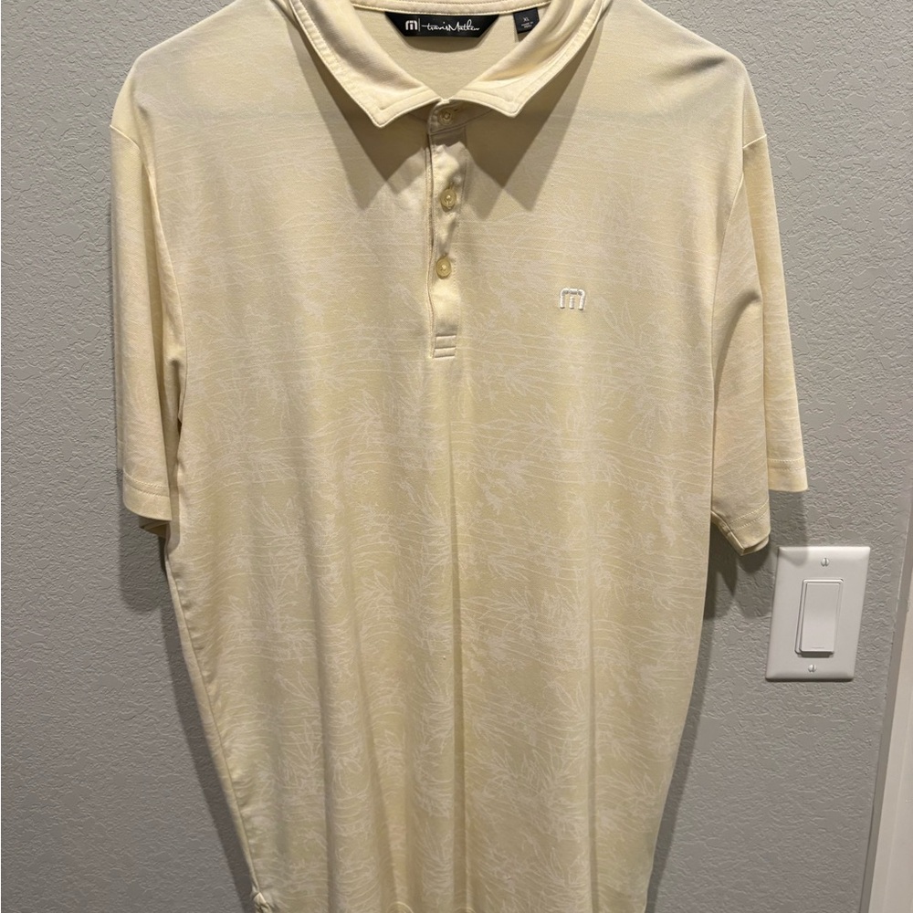 Travis Mathew Light Cream Polo Shirt